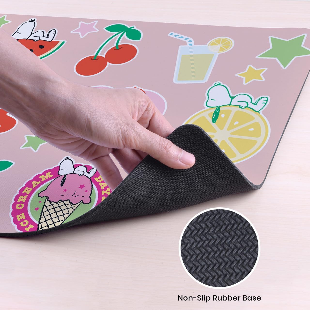 Head Case Designs Officially Licensed Peanuts Snoopy Fruit Treats Graphics 37.4 x 15.75 x 0.16 inches (900 x 400 mm) - XL Gaming Office Desk PC Keyboard Mouse Mat Pad