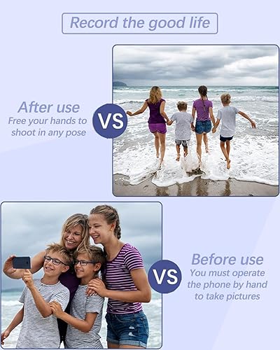 Miniatura 4 de Control remoto inalámbrico para cámara de iPhone para iPhone y Android, captura remota Bluetooth momentos perfectos manos libres con este selfie