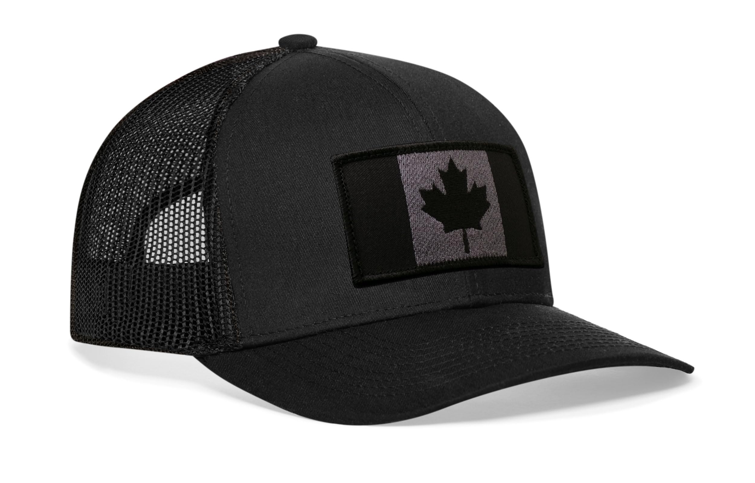 HAKA Canada Flag Black Trucker Hat – Tactical Canada Mesh Snapback Cap for Men, & Women Golf Baseball Dad Hat