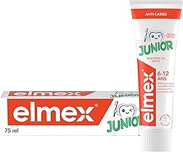 ELMEX - Junior toothpaste 6-12 years - Children's toothpaste - Protects new teeth -Helps prevent demineralization-Strengthens teeth-Protects against cavities-75 ml tube
