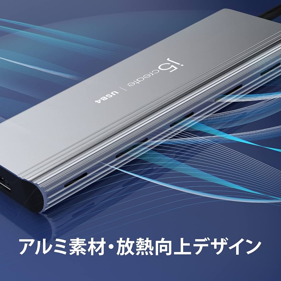 j5create　USB4端子対応 5in1 Intelチップ採用　JCD401 JCD401_1-1_large.jpg?v=1657091701
