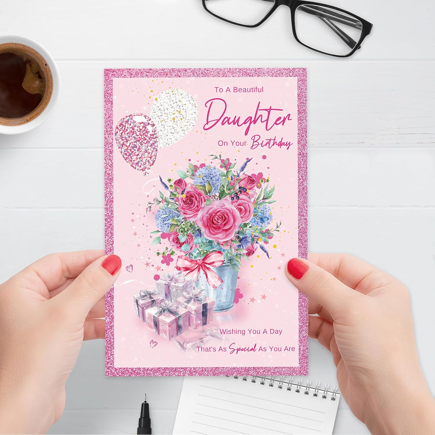 Daughter Birthday Card from Mom, Happy Birthday Card for Daughter, Cute Birthday Gifts for Girls Her - Image 5