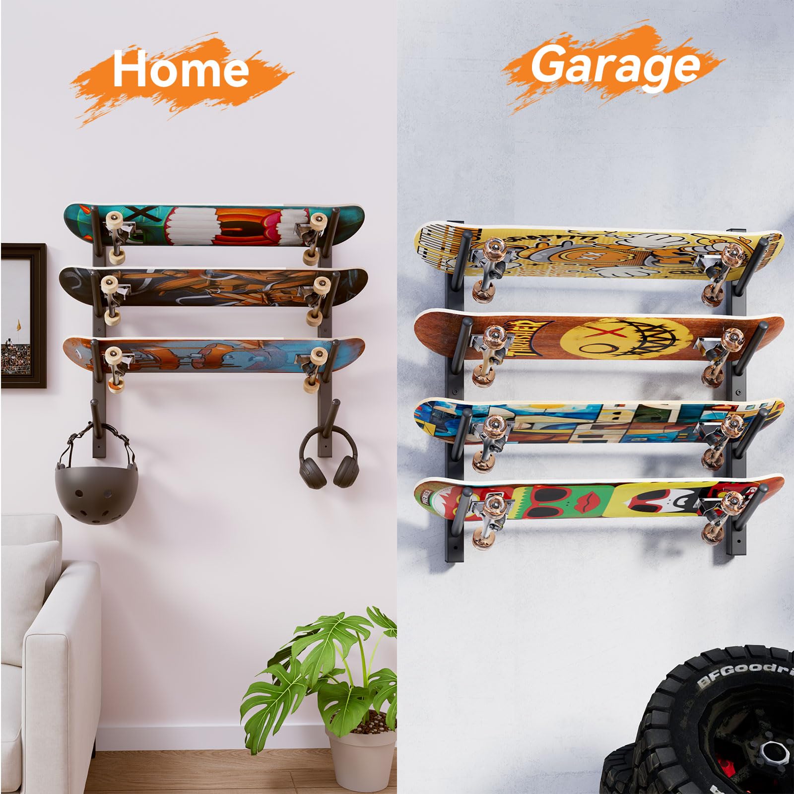YMYNY Support mural pour skateboard UHSD002B