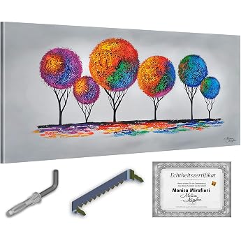 Monica Mirafiori I 100% Hand-Painted I Lemon Tree Painting 100 x 50 cm Painting Hand Painted Acrylic Painting Very Large Acrylic Picture I Modern Art I Art Pictures