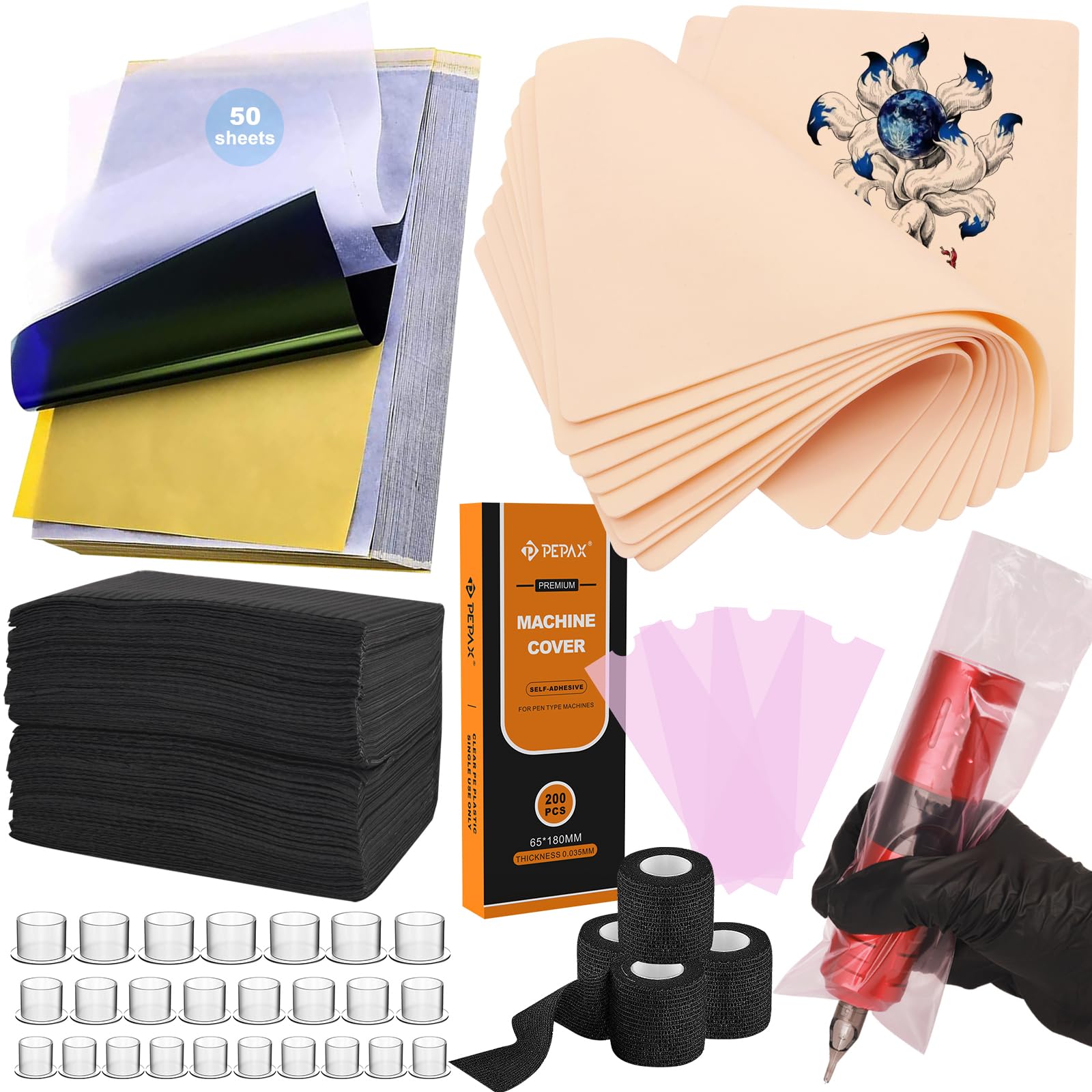 Autdor 614-Piece Tattoo Skin Practice Kit for Beginners