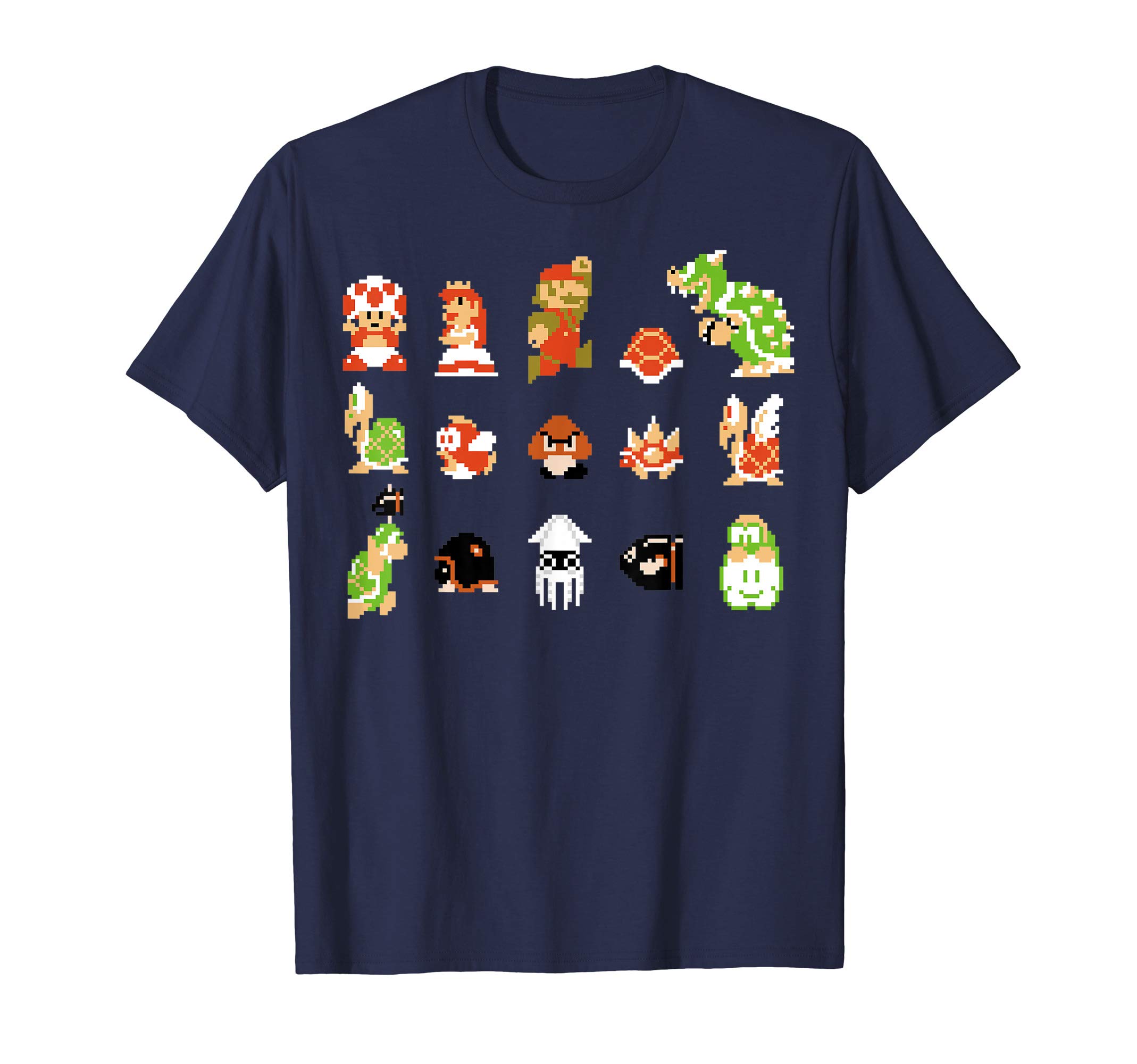 SUPER MARIOBros Retro 8-Bit Character Mashup Poster T-Shirt