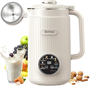 10-in-1 Nut Milk Maker Machine, 40oz Nut Milk Maker, Stainless Steel Lid