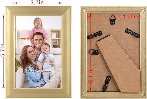 Miniatura 3 de Giftgarden Juego de 12 portarretratos dorados de 4 x 6 pulgadas, multimodernos de 4 x 6 pulgadas, para pared o mesa