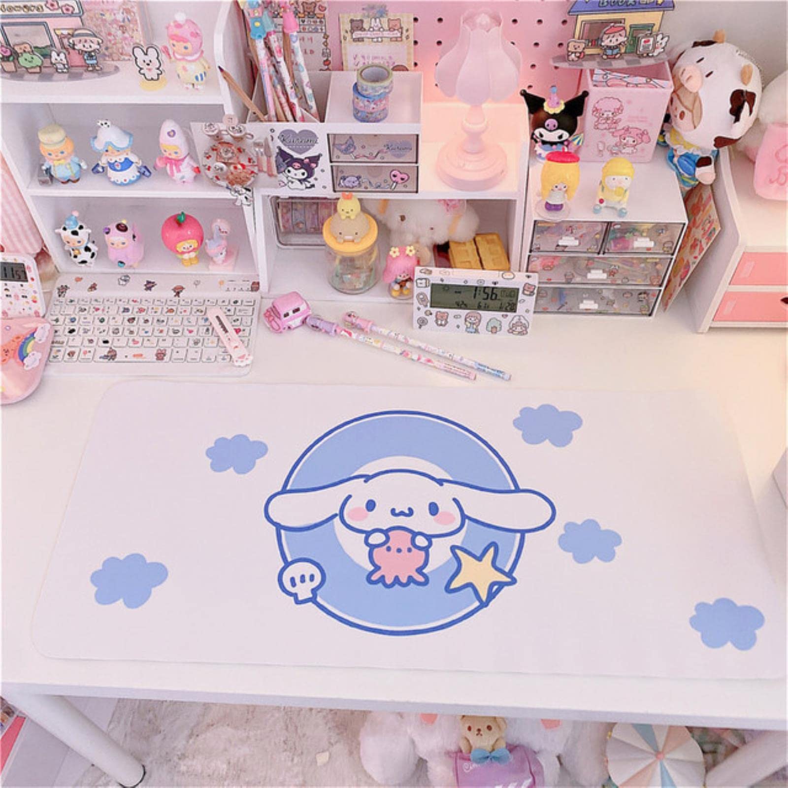 AFGYASW Cute Mouse Pad Waterproof Desktop Oil-Proof Non-Slip Desk Mat Kawaii Gaming Accessories Students Writing Pad