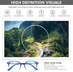 COJWIS Reading Glasses Blue Light Blocking 5 Pack Spring Hinge Fashion Readers for Men and Women Anti Glare Filter Eyeglasses