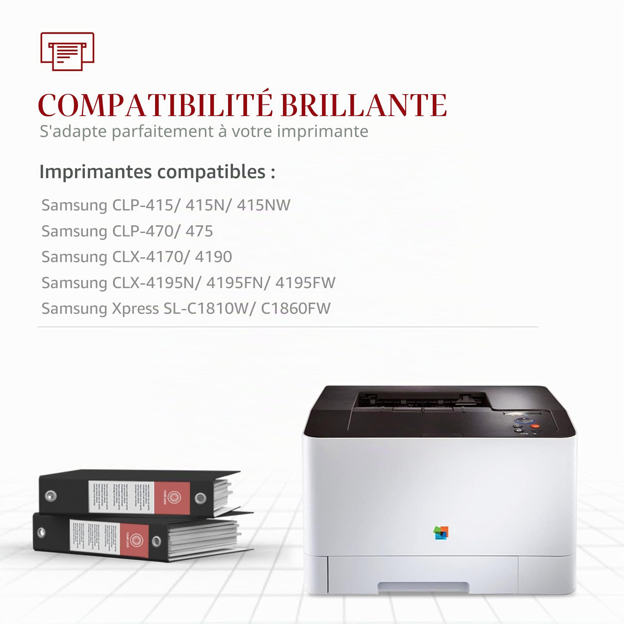 Toner Kingdom CLT-P504C Cartouches de Toner pour Samsung CLT-P504C K504S