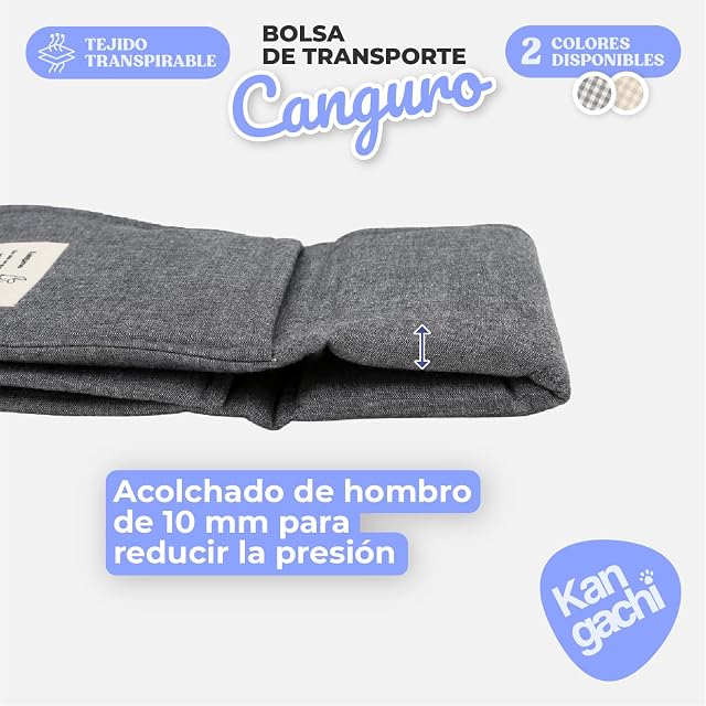 Foto 5 de 7 de Its Dog & Kangachi - Bolsa Canguro Algodón para Perros Pequeños, Bandolera para Perro, Bolso Hombro…