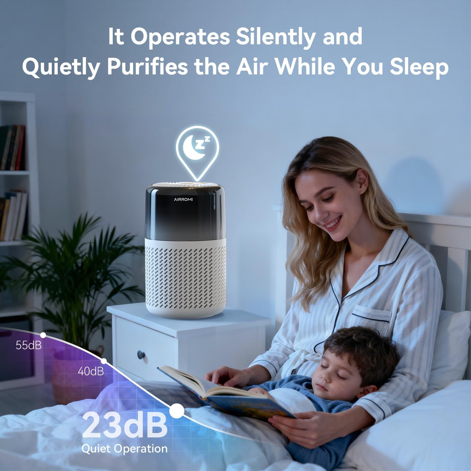 AIRROMI HEPA Air Purifier for Bedroom&Home,Pet Air Purifier for Home Pets,Removes Pet Odor,Cat Litter Smell,Dust,Smoke&Allergies,Quiet Room Air Purifier with Scents,360°Air Cleaner,A2005 White - Image 6