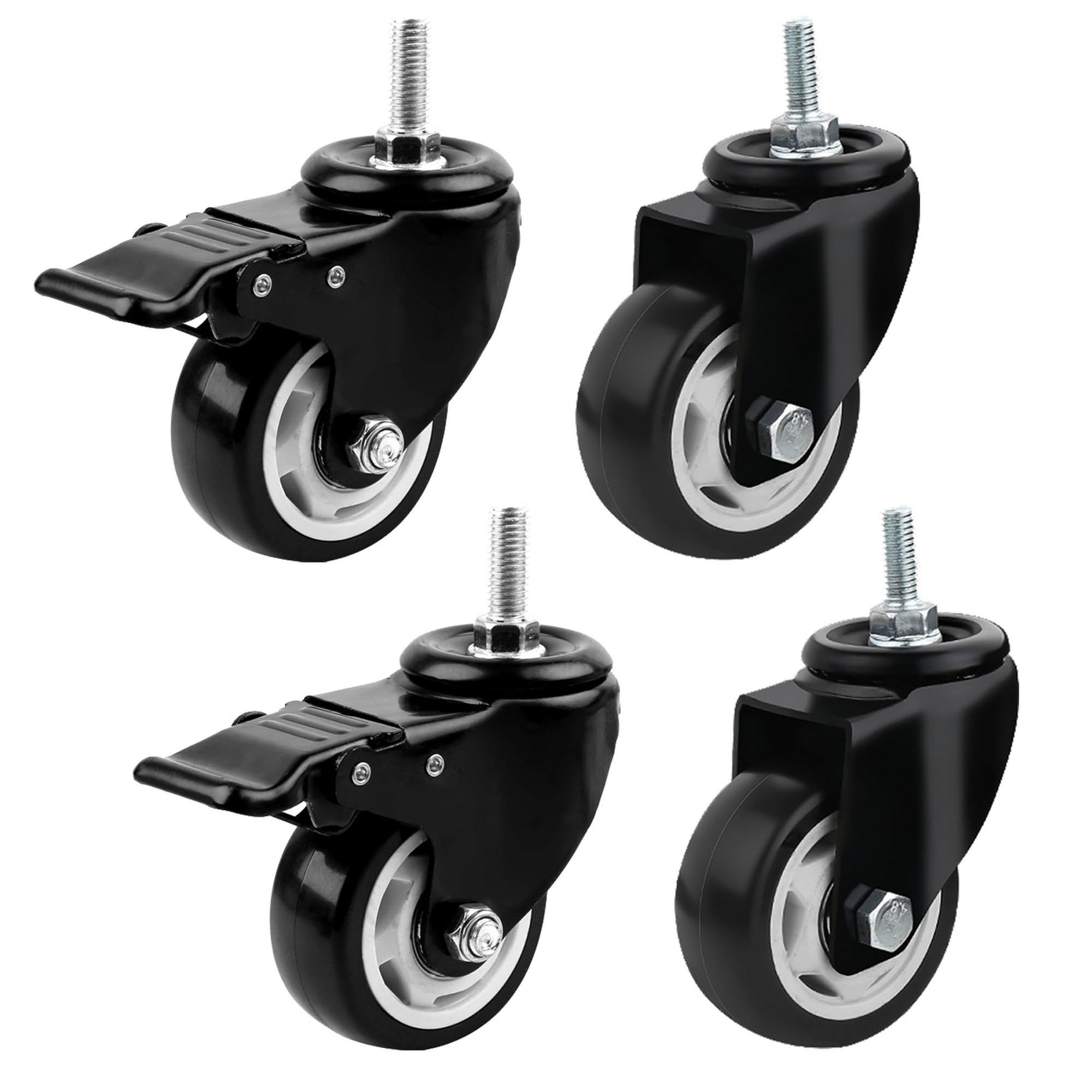 do dużych obciążeń Skrętny 4 z Blokujący Cecha 60 80 kg nośność Każdy (80 kg M12 x 30 mm) doskonały do Meble Mobilność i Stabilność