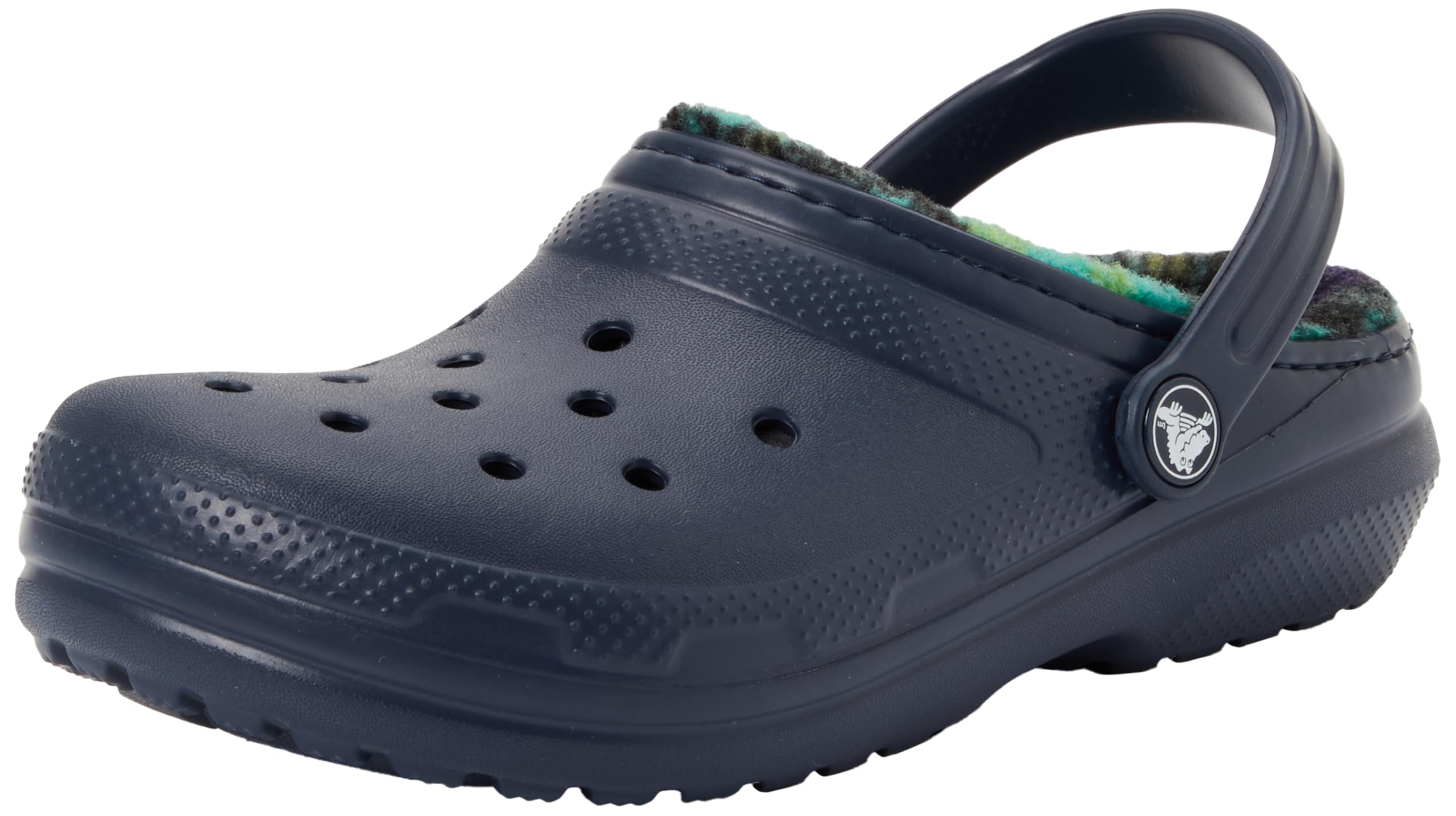 Crocs Classic Lined Bold Check Clog K, Zuecos Unisex niños, Navy, 36/​37 EU