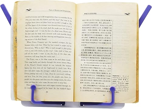 Miniatura 7 de Maydahui Mini soporte de escritorio portátil plegable y ligero para libro de música para libros de cocina (tamaño máximo 12 x 6 pulgadas) postura