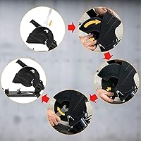 Vista 4 de APLMAN 6 Inch Cut off Saw Metal Cutting Chop Saw Miter Saw 45° Angle iron/Rebar/Iron/Plastic Cutting