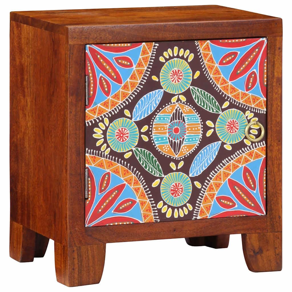 Table de chevet en bois d'acacia de 40x30x45 cm avec un grand espace de rangement pour votre chambre
