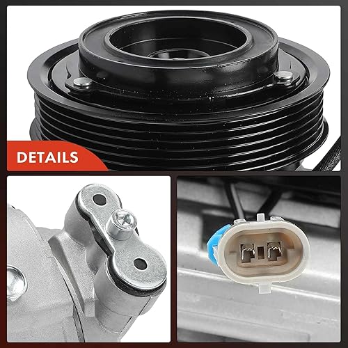 Miniatura 8 de A-Premium Compresor de aire acondicionado con embrague compatible con Chevrolet Sonic 2012 2.8L