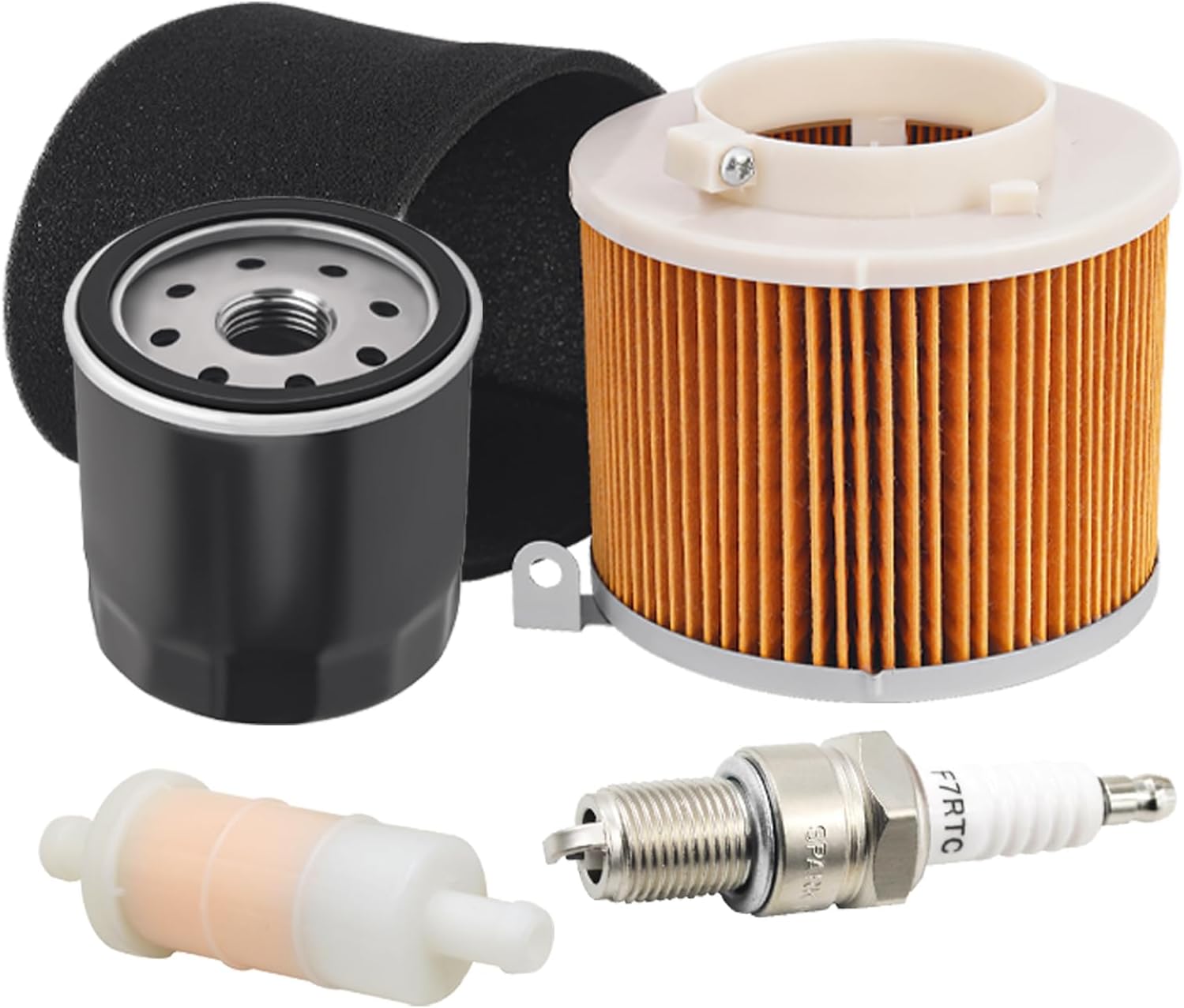 11029-1004 Air Filter 49065-2078 Oil Filter Spark Plug Fuel Filter Tune Up Kit for Kawasaki Mule 500 520 550 600 610 2500 2510 2520 KAF300 KAF400 KAF620A KAF620B Mule SX 4x4 SE