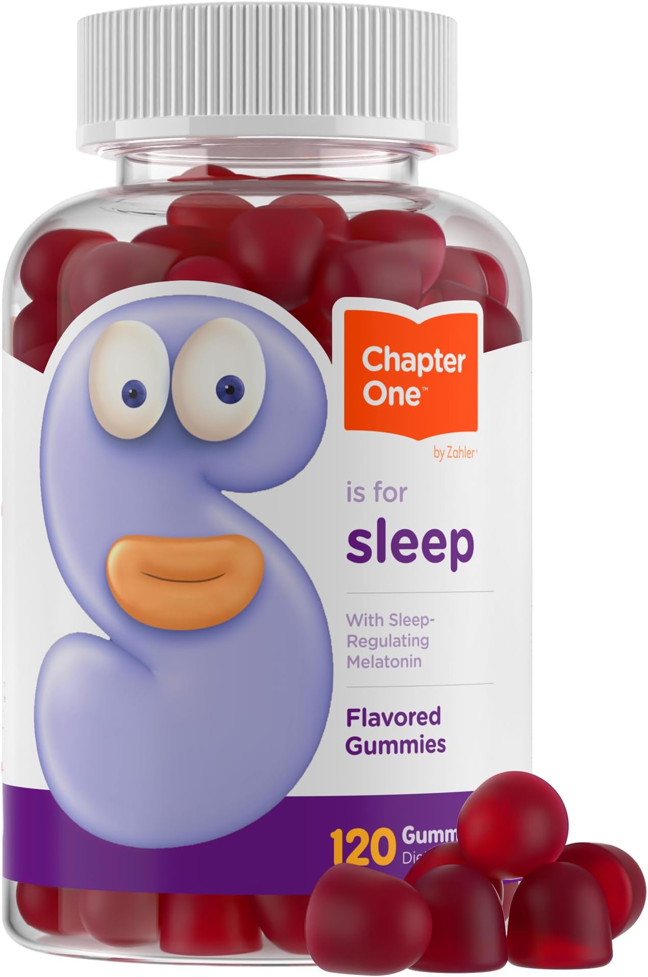 Zahler Chapter One Sleep Gummies - 2.5 mg Melatonin Gummies to Support Restful Sleep - Dietary Supplement for Kids' Bedtime Routine - Kosher, Gluten-Free & Dairy-Free - 120 Count