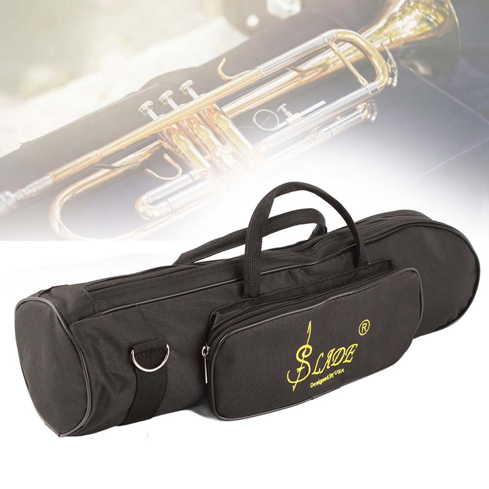 flexman Waterproof Trumpet Bag Double Zipper Case Black Oxford Cloth Musical Instrument Accessories