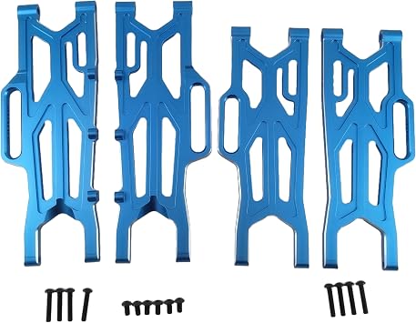 Alloy Aluminum Front & Rear Suspension Arms A-Arms Upgrade for 1/10 Kraton 4X4 4S V2 BLX, Outcast 4X4 4S V2 BLX RC Truck, 4pcs Replacement Parts #ARA330711#ARA330710 Blue