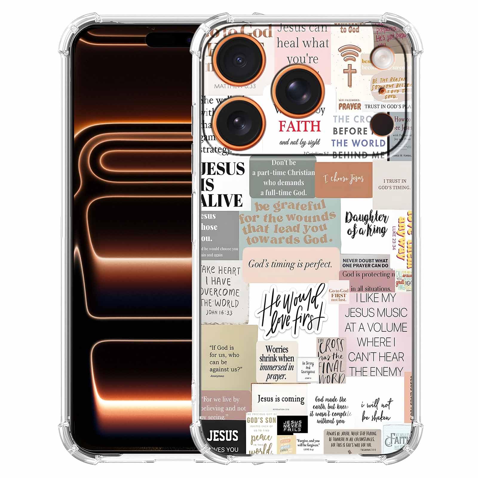 Citations de Jésus coque iPhone 17 Pro cadeau chrétien tendance motif #5