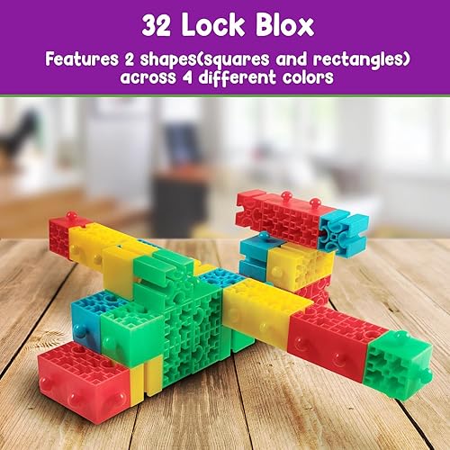 Miniatura 6 de Roylco STEAM Lock Blox Kit de construcción - Blox Blox Bloques de construcción de aprendizaje de vapor para niños - Juguete de construcción de