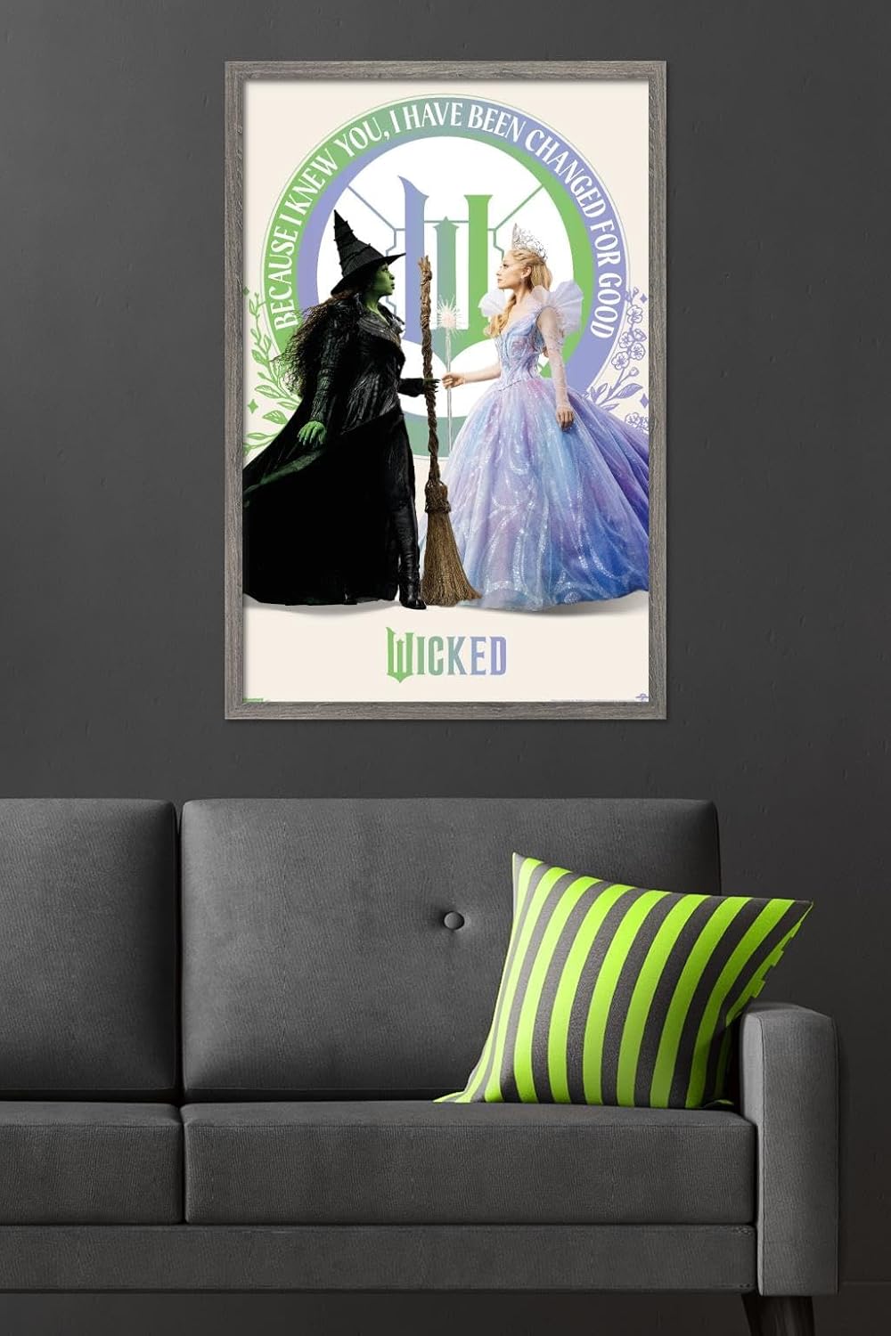 Wicked: For Good (2025) - Because I Knew You Wall Poster, 34L" x 22.4W", Barnwood Framed Version