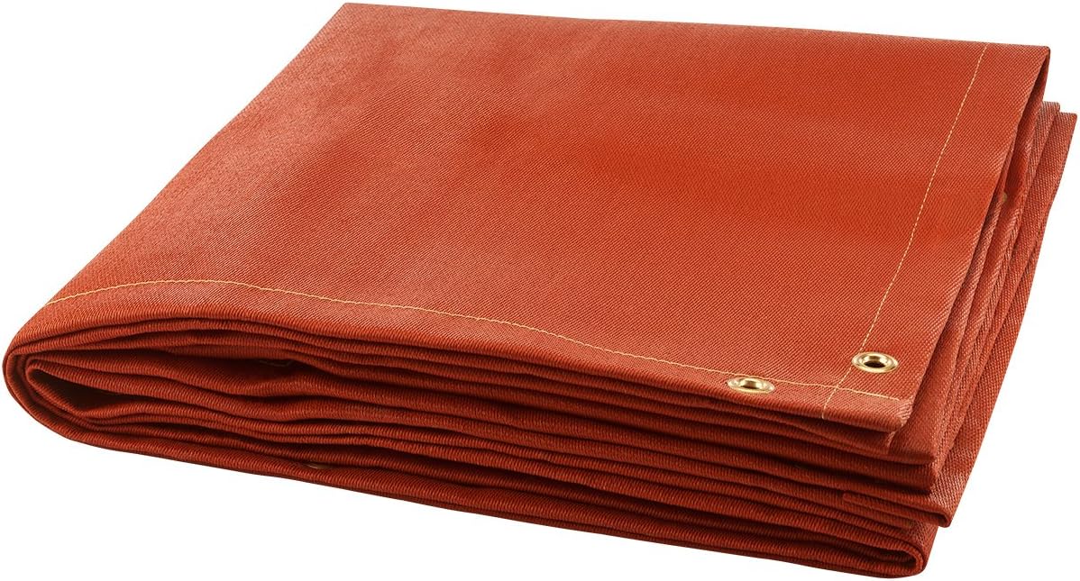 Steiner 379-6X8 Red Silicone 32-Ounce Silicone Coated Fiberglass Welding Blanket, Red, 6' x 8'