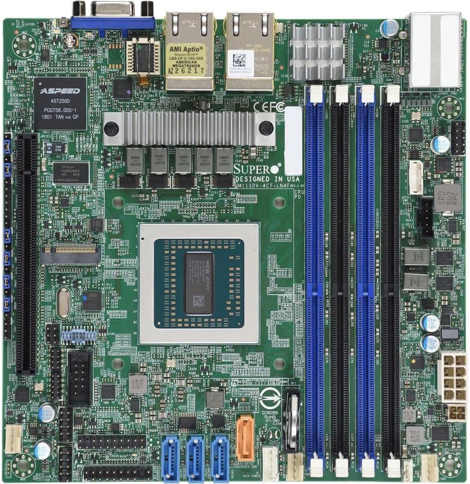 Supermicro 237874 Mb Mbd-m11sdv-4c-ln4f-o Amd Epyc3151 Soc Max512gb Ddr4 Mini-itx Rtl