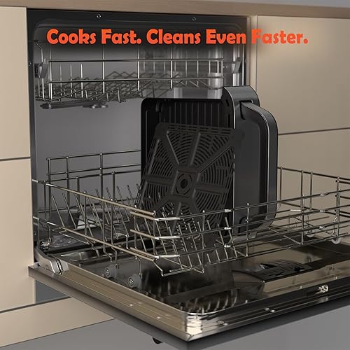 Miniatura 9 de PULZO Freidora de aire digital de 7.4 cuartos de galón, freidora de aire para pizza familiar grande de 13 pulgadas, preajustes de un solo toque,