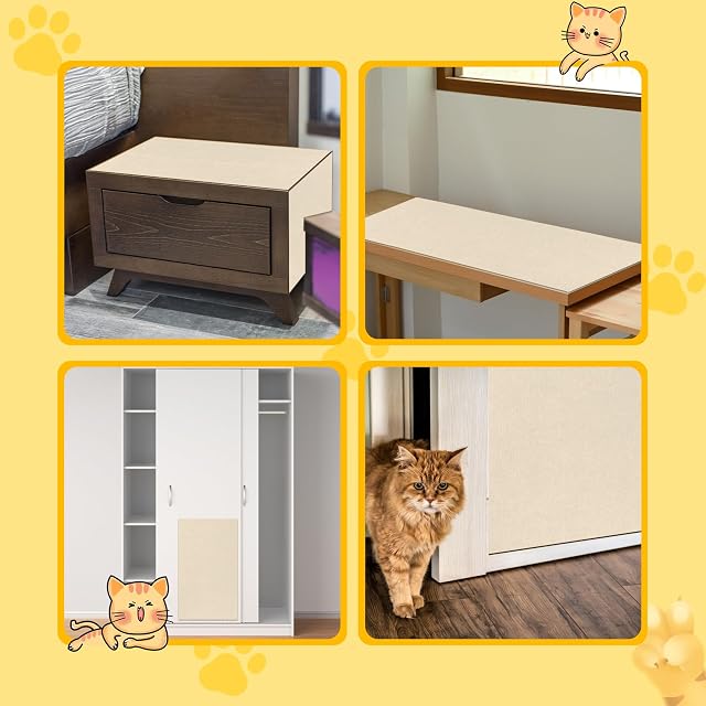 Foto 5 de 7 de Yokuni Climbing Cat Scratcher, 200 x 40 cm Tapete Autoadhesivo para Rascar Gatos Rascador Escalador…