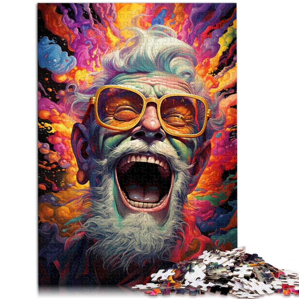 Puzzle per Adulti 2000 pezzi Vecchio Uomo Felice Gioco di Puzzle Stimolante Fantastici Regali e Giocattoli 27,56 "x 39,37" per Adolescenti da 14 Anni