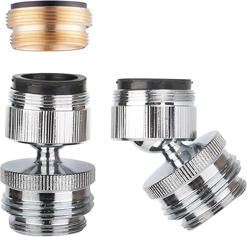 Kit de adaptador de grifo Hibbent, adaptador de aireador giratorio para conectar manguera de jardín - Adaptador de grifo de fregadero de cocina