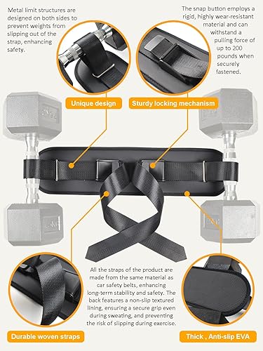 Miniatura 4 de Latest Generation HOOJAKU Hip Thrust Belt, Easy to Use with Dumbbells, Kettlebells, or Plates, Booty Belt for Hip Thrust with Slip-Resistant Padding