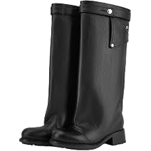 Knee High Boots Women Round Toe Low Chunky Heel Riding Tall Boots
