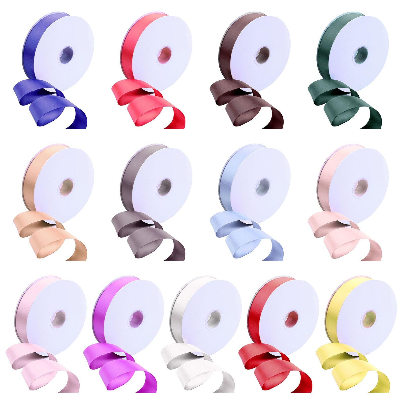 Cinta de poliéster colorida para manualidades y decoración, cinta de tela práctica de doble cara