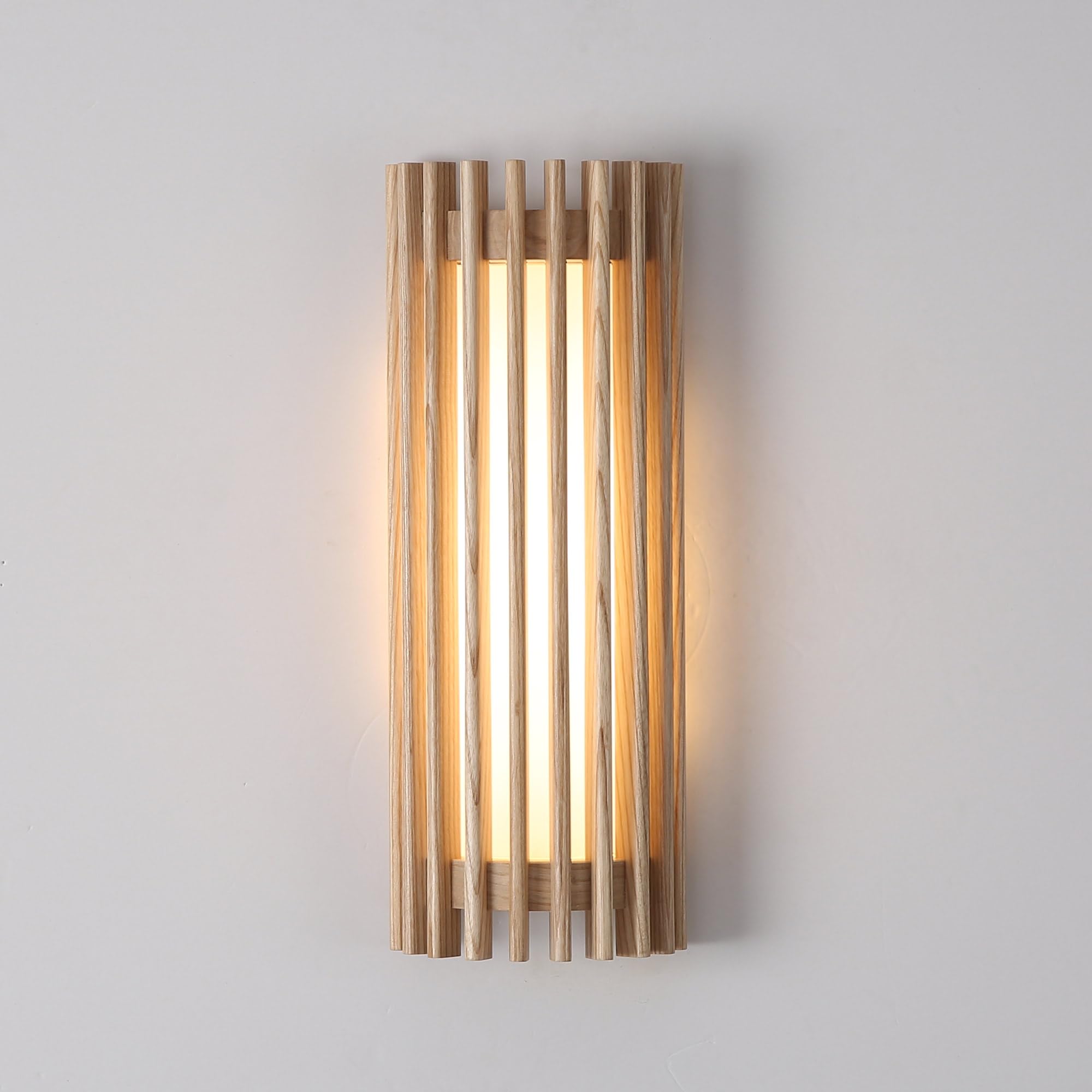 Wandlampe Grid, Moderne Boho Wabi-Sabi Wandbeleuchtung, Milchweißes Glas, 12W LED 3000K-6000K, Energieeffiziente Wandleuchte für Schlafzimmer, Wohnzimmer, Flur