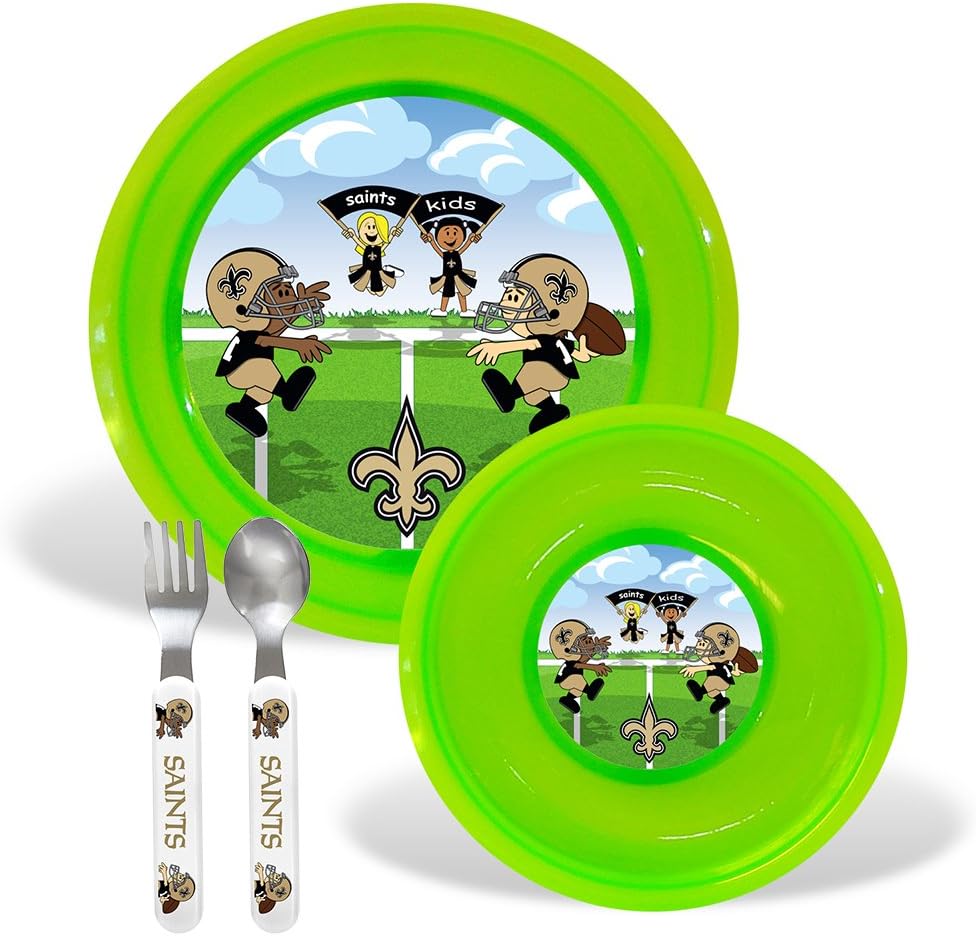 New Orleans Saints NFL BPA Free Toddler Dining Set (4 Piece)
