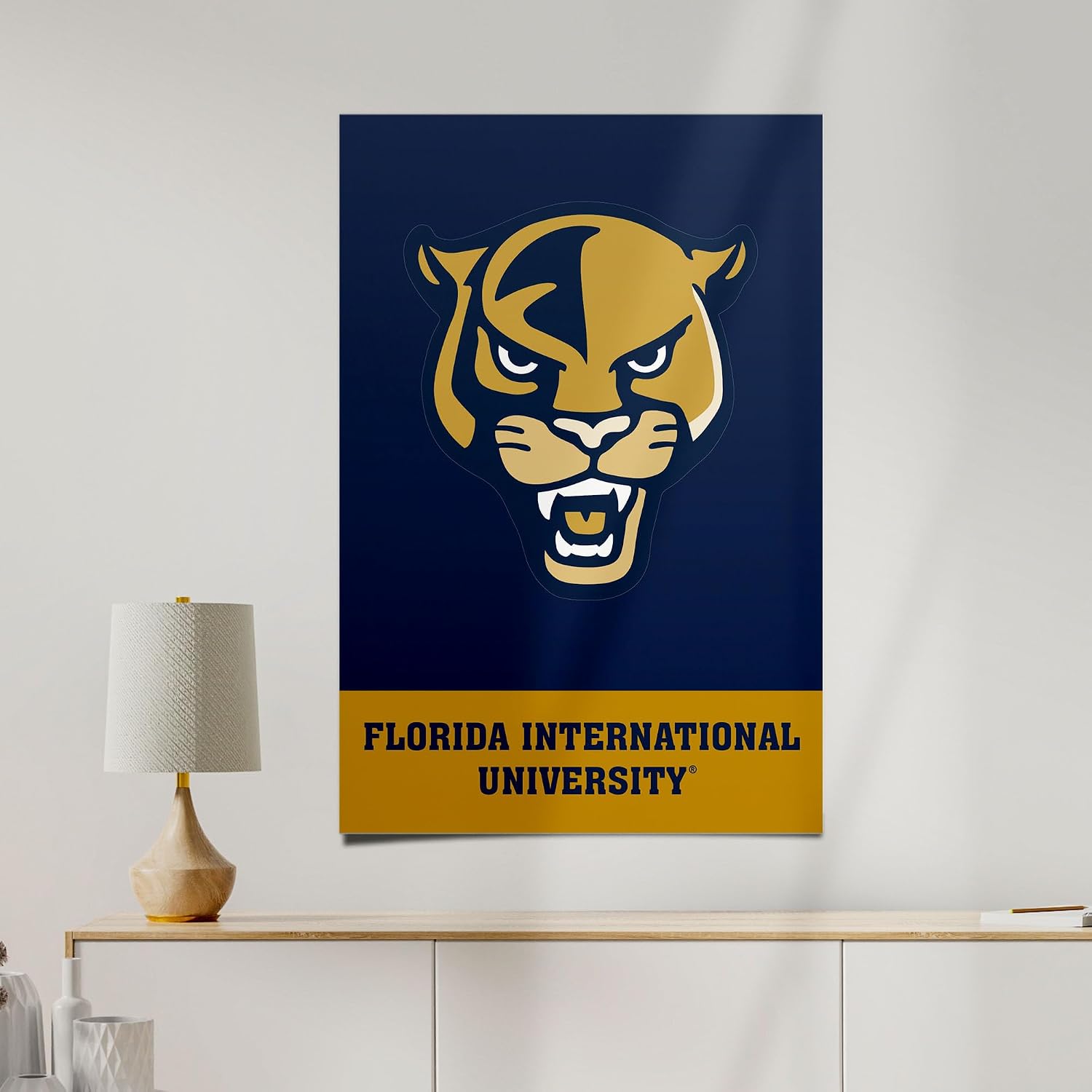 Desert Cactus Florida International University Poster FIU Panthers 24 x 36 inch Room Office Décor Decoration Official Fan Gear (24x36,Version 1a)