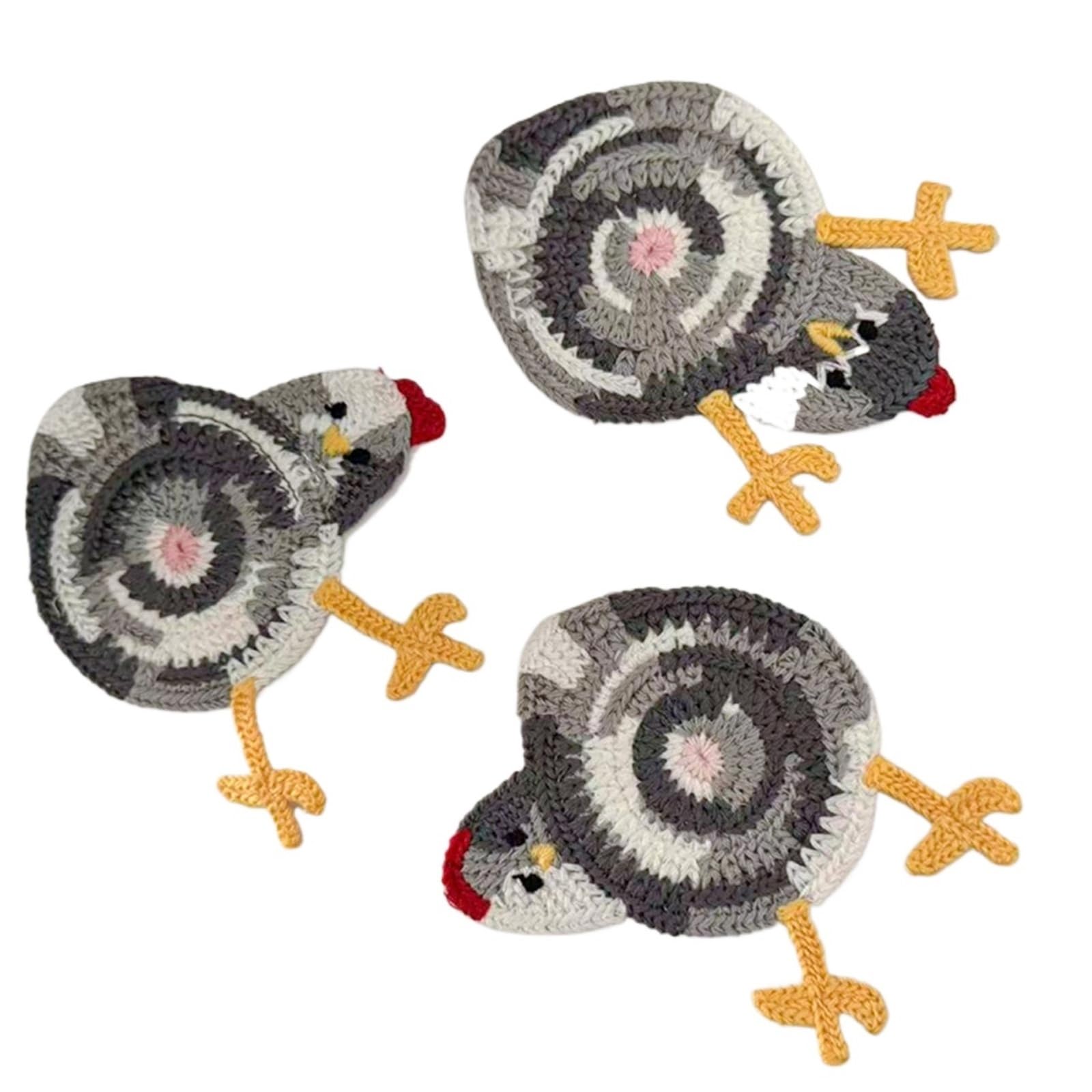 Sous-verres lavables en crochet de poulet pour tasses et verres