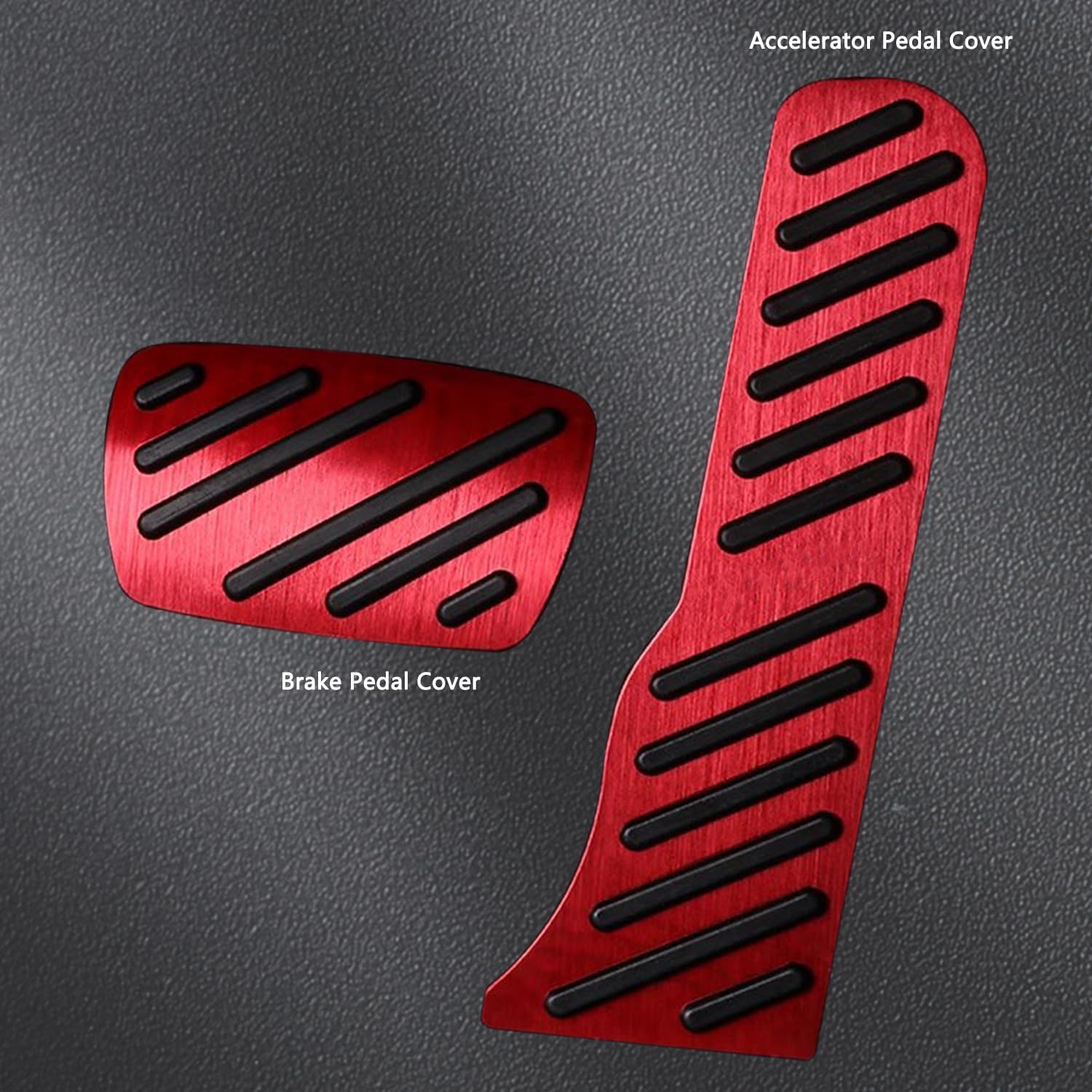 Aluminum Alloy Gas Brake Pedal Cover for Chevy Camaro 2016 2017 2018 2019 2020 2021 2022 2023 No Drilling Non Slip Aluminum Brake and Accelerator Pedal Covers Interior Accessories 2PCS(Red)