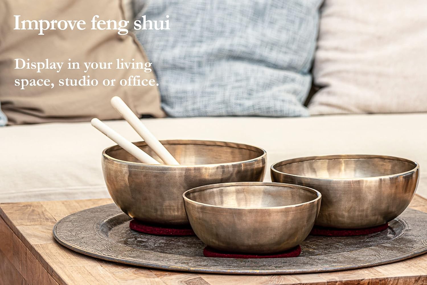 Meinl Sonic Energy 7 Piece Bronze Singing Bowl Chakra Set with Mallets, Felt Rings and Covers — Made in India — for Meditation, Yoga and Sound Healing Therapy, 2-Year Warranty, inch (SB CHA)