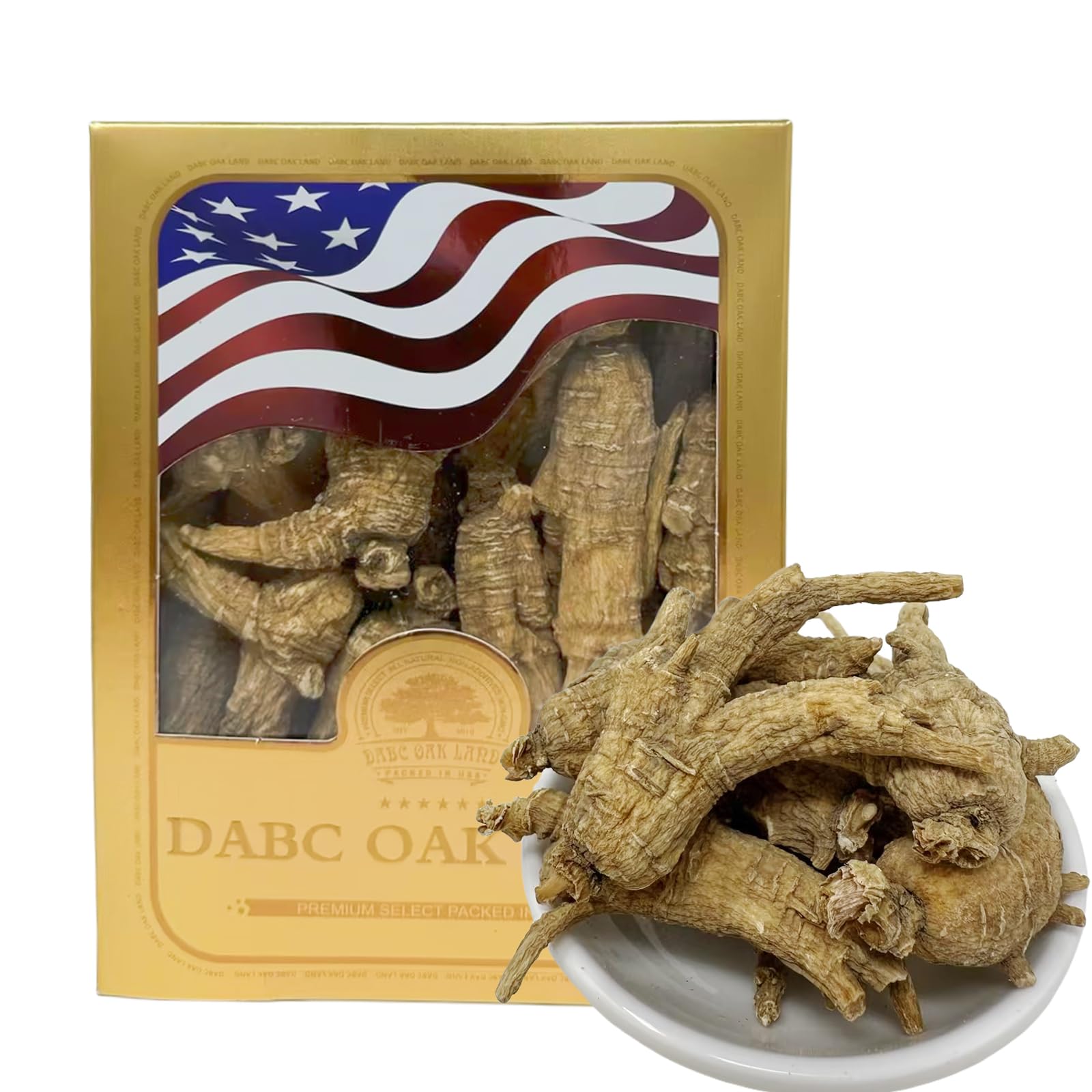 American Wisconsin Ginseng Root 8oz 100% Authentic 美国威斯康辛州 原枝西洋参 花旗参 Hand-Selected Cultivated Wisconsin Farmed American Wild Ginseng Energy for Men & Women Large 8oz/Box