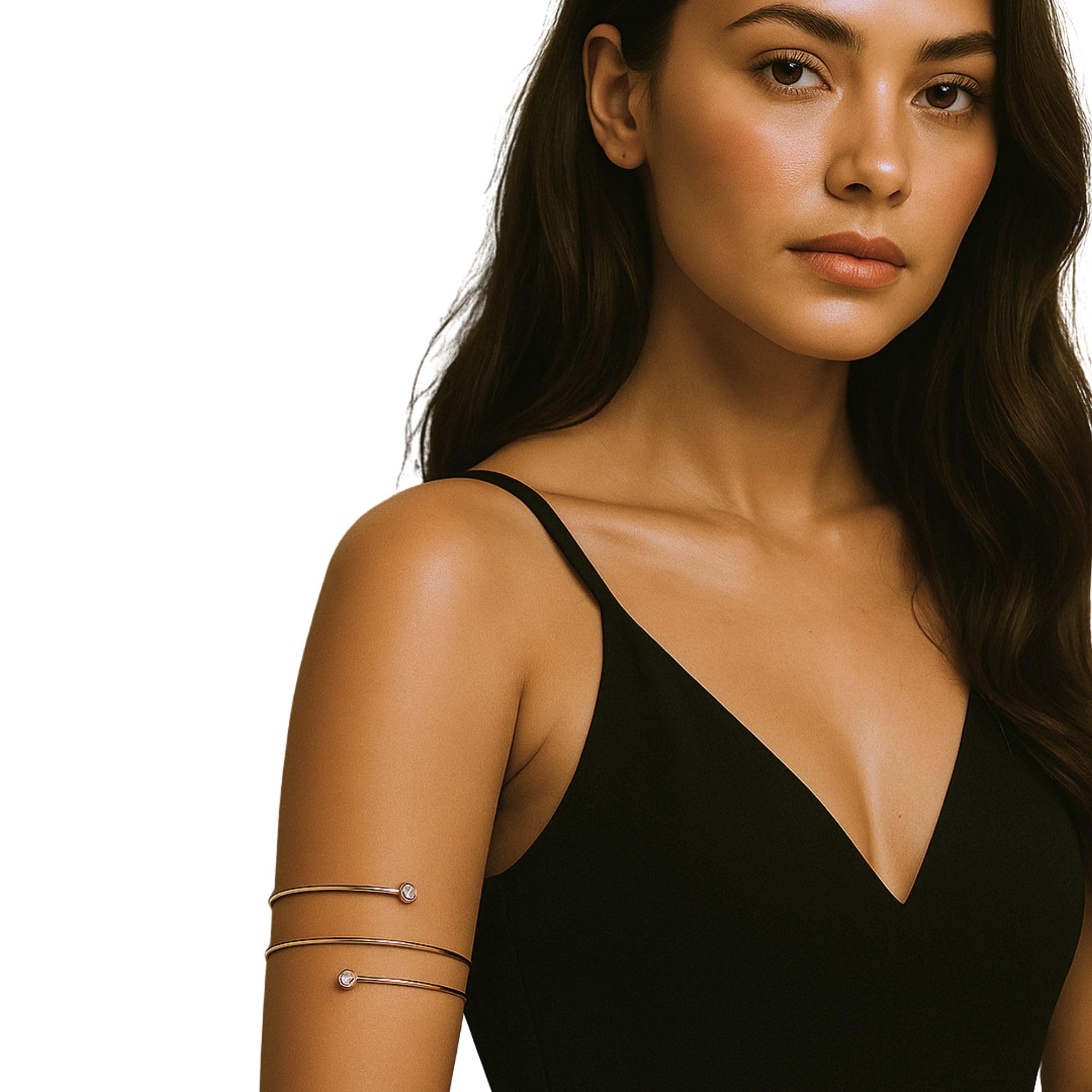 Heideman Oberarmreif Zoa Damen Edelstahl mit Stein | Auffälliger Armschmuck für Frauen, als Geschenk zum Geburtstag, hautfreundlich, nickelfrei und leicht zu tragen