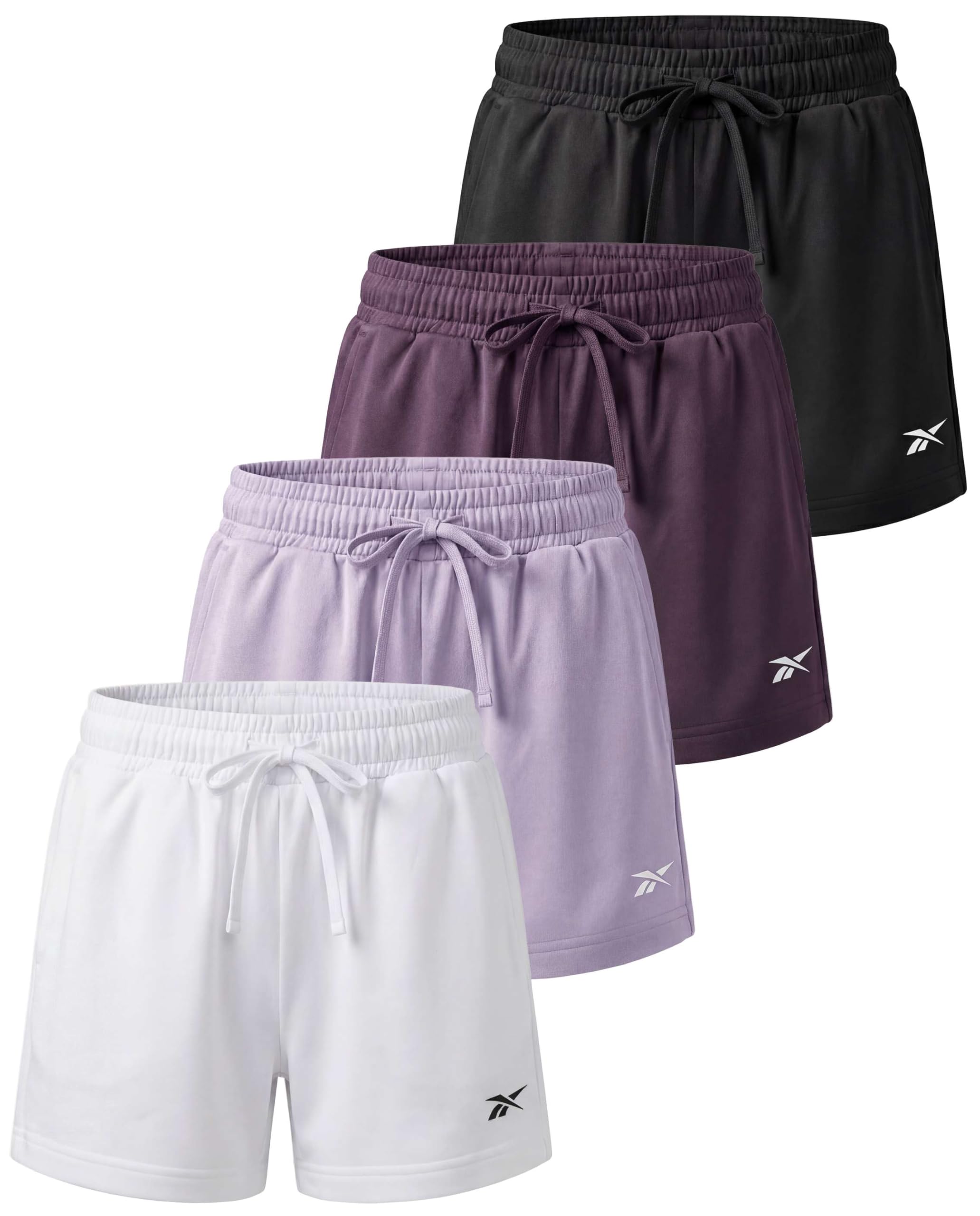 Reebok 4 Pack: Girls’ Dry Fit Athletic Shorts – Volleyball Basketball Soccer Running Sports Shorts Kids Teens Youth (6–16) — view 8