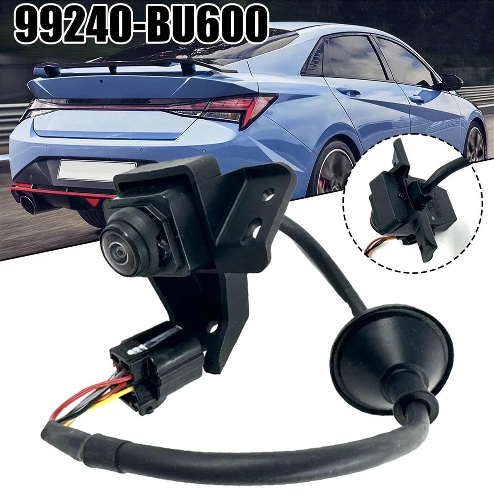 1 szt. Samochodowe asystenty cofania widok z tyłu czarne kamery 99240-BU600 pasuje do Hyundai pasuje do kamery cofania Elantra 2021-2023