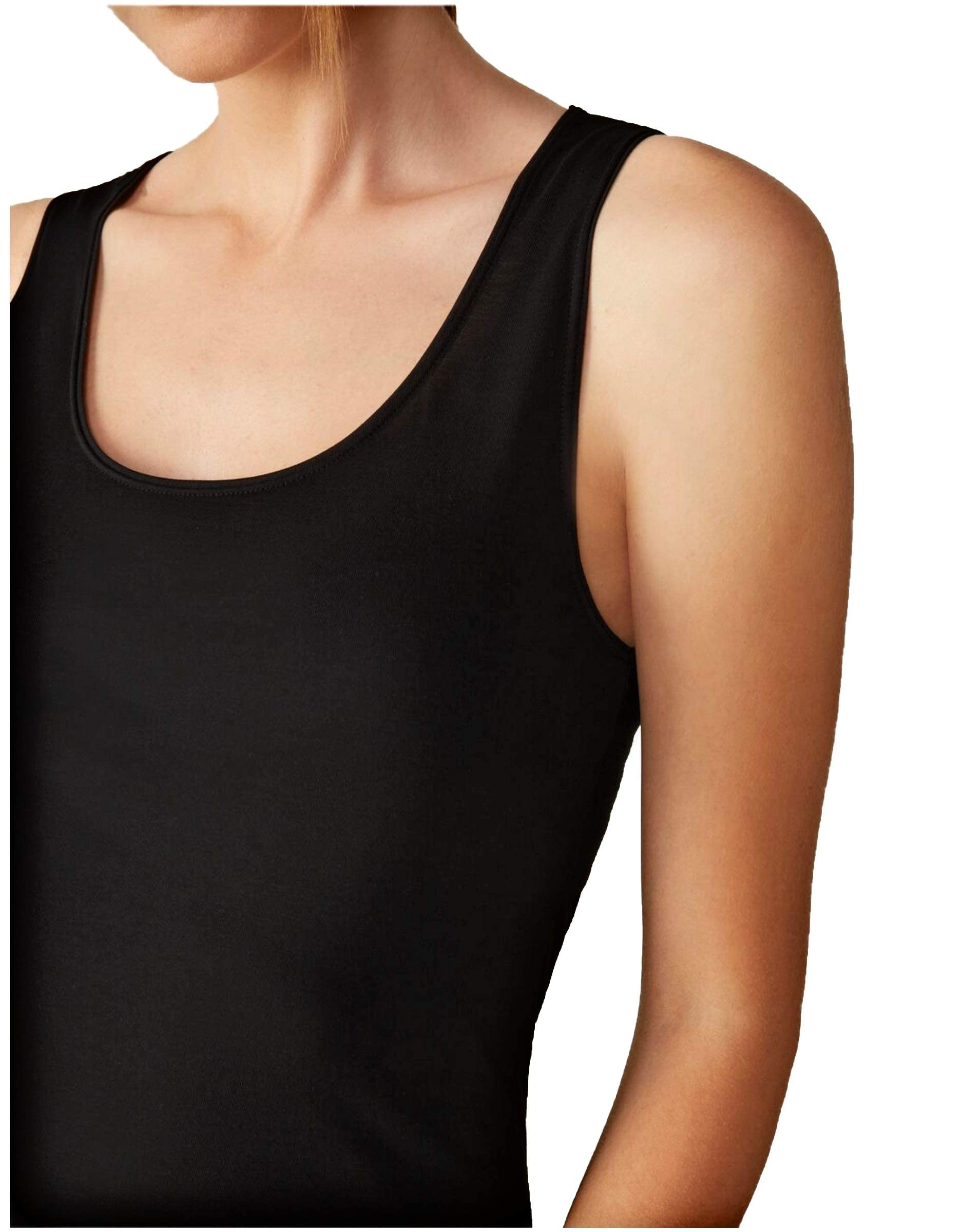Liabel Canotta Intima Spalla Larga Elasticizzata 3-6 Pezzi, Canottiera Intima Donna in Cotone Elasticizzato, Top Donna Spalla Larga
